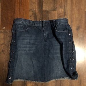Denim mini skirt